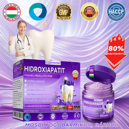 Hivatalos bolt 𝑫𝑜𝑟𝒎𝒐𝒓𝙣𝙖® Hidroxiapatit Foghelyreállitó Por👨‍⚕️Hatékonyan kezeli a szuvasodást, ínyproblémákat, érzékeny fogakat, szájüregi sebeket és sárga fogakat, miközben javítja az általános szájhigiéniát🛡️