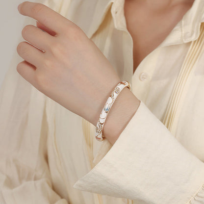 CZTICLE™ Kloisonné Enamel 👩‍⚕️ Lymphatikus mágneses terápia Arany karkötő🌺