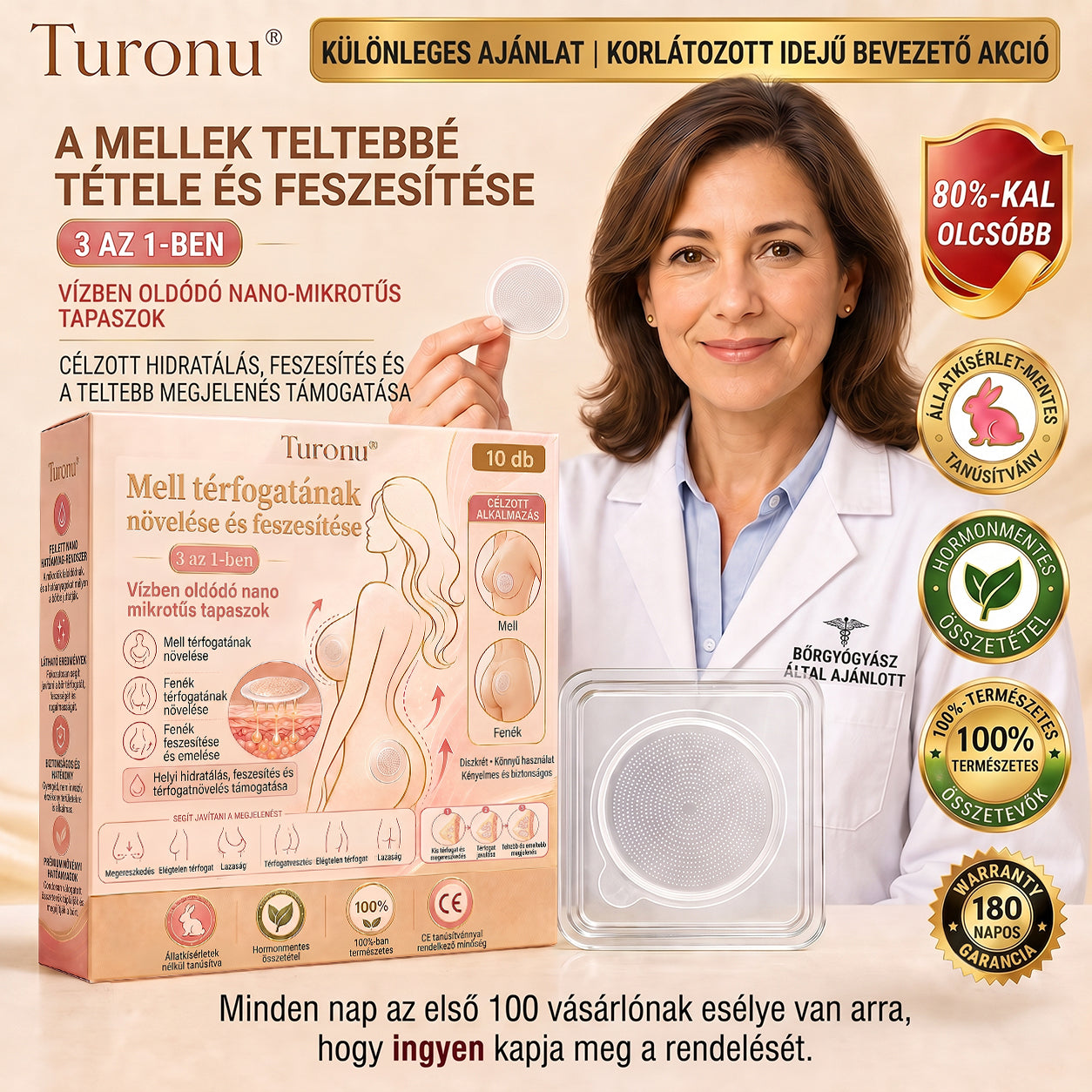 Turonu® Célzott Mellnagyobbító Fejlett Nano Mikrotűs Tapasz 🍁