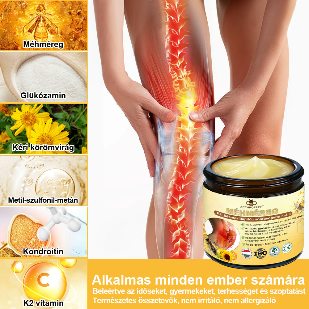 FATONG™ Méhméreg Fájdalomcsillapító Csontgyógyító Krém 🐝🐝🌿🌿 (Kifejezetten idősek számára & az AIPM ajánlja)🔥🔥