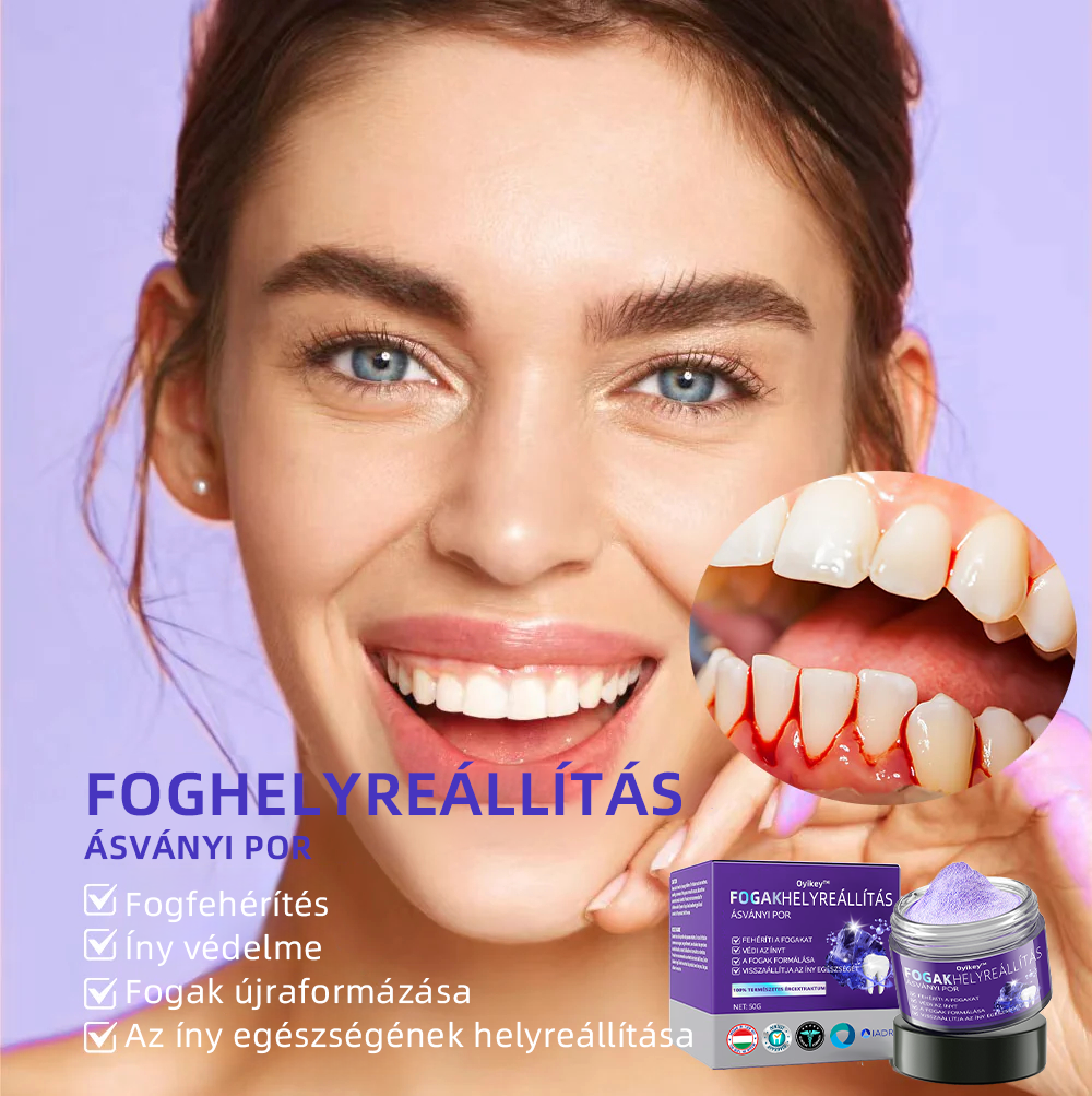 𝐎𝐲𝐢𝐤𝐞𝐲™ FOGAK HELYREÁLLÍTÁS ÁSVÁNYI POR Hatékonyan javítja a szuvasodást, ínyproblémákat, fogérzékenységet, szájfekélyeket és a fogak elszíneződését, miközben jelentősen javítja a szájüreg általános egészségét.(𝑀𝑂𝐾 𝑎𝑗á𝑛𝑙𝑜𝑡𝑡)🧑‍⚕️