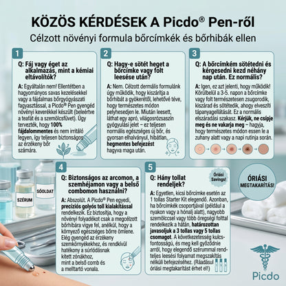 Hivatalos márkabolt | ✅👩‍⚕️ 𝐏i𝐜𝐝o® 7-Napos 𝗧𝗮𝗴 & 𝗦𝗽𝗼𝘁 𝐄𝐫𝐚𝘀𝐞𝐫 (Fájdalommentes, heg nélküli – golyós applikátor) 🎉