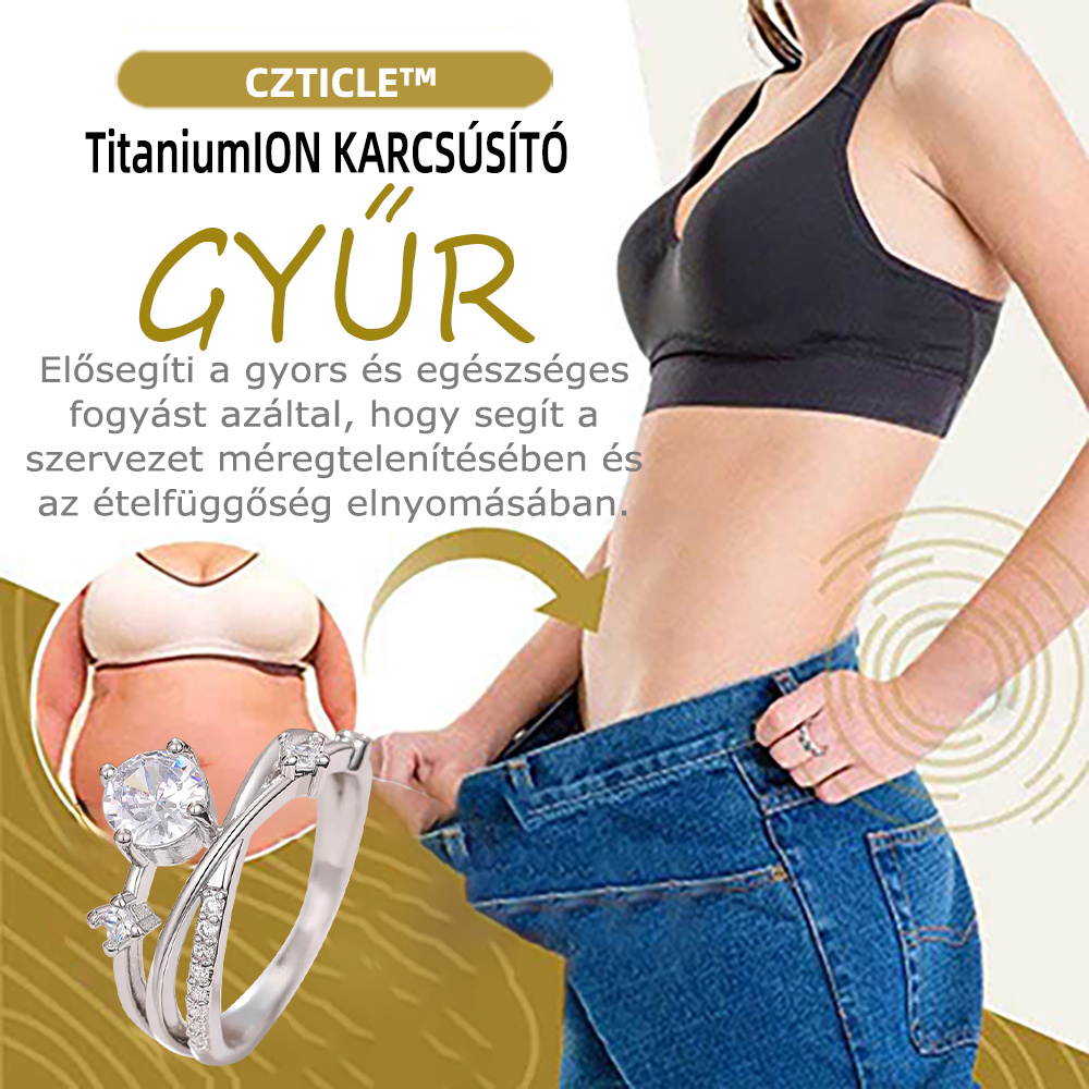 Akció utolsó napja 80%-os kedvezménnyel 🔥 - 𝘾𝙕𝙏𝙄𝘾𝙇𝙀™ Mágneses terápiás gyűrű moissanit gyémánttal 😈