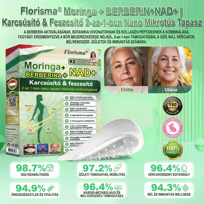 【Az utolsó nap – 80% kedvezmény】 ✅ Florisma® Moringa + Berberin + NAD+ 2 az 1-ben Fejlett nano-mikrotűs tapasz ✨ 7 tapasz/csomag · 1 heti adag