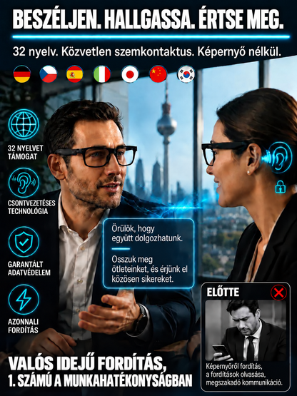 ☀️👓Okosszemüvegek zoommal, fotokromatikus lencsékkel és valós idejű mesterséges intelligencia általi fordítási képességekkel👓☀️