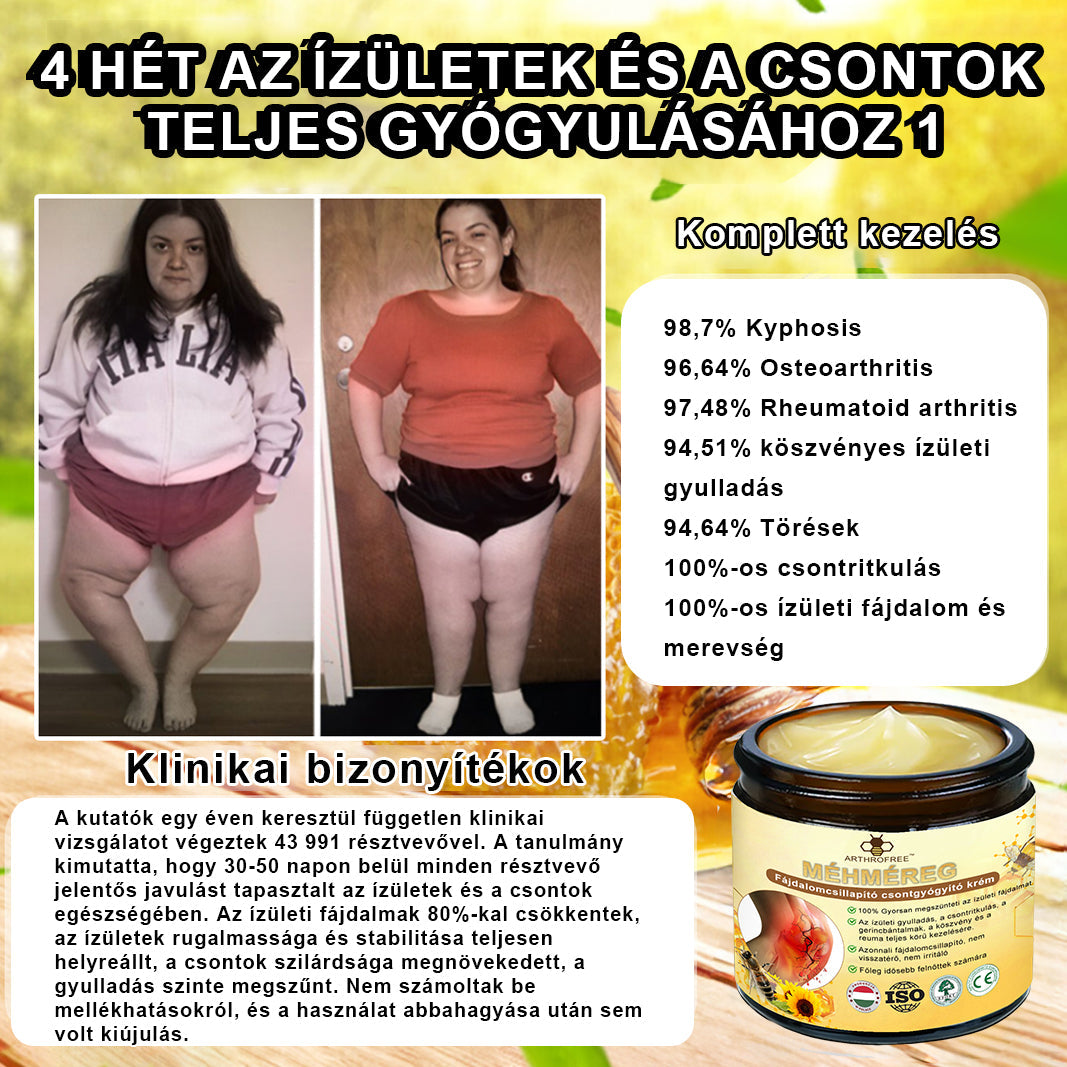 FATONG™ Méhméreg Fájdalomcsillapító Csontgyógyító Krém 🐝🐝🌿🌿 (Kifejezetten idősek számára & az AIPM ajánlja)🔥🔥