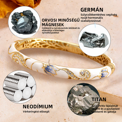 CZTICLE™ színes zománcozott arany karkötő🔥Lifatico mágneses terápia💯