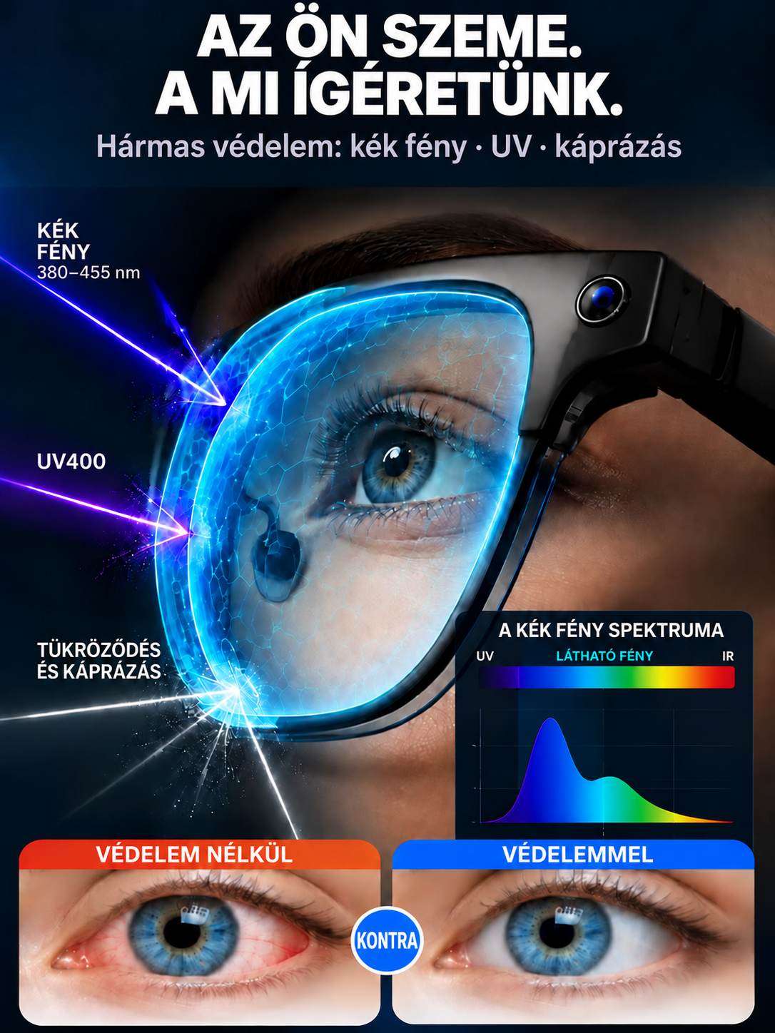 ☀️👓Okosszemüvegek zoommal, fotokromatikus lencsékkel és valós idejű mesterséges intelligencia általi fordítási képességekkel👓☀️
