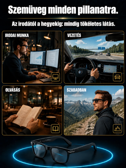 ☀️👓Okosszemüvegek zoommal, fotokromatikus lencsékkel és valós idejű mesterséges intelligencia általi fordítási képességekkel👓☀️
