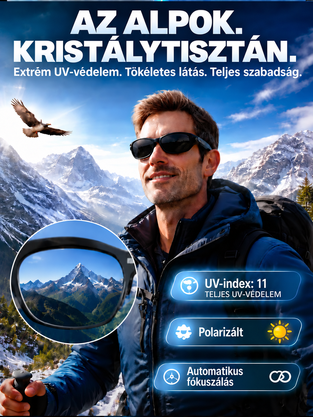 ☀️👓Okosszemüvegek zoommal, fotokromatikus lencsékkel és valós idejű mesterséges intelligencia általi fordítási képességekkel👓☀️