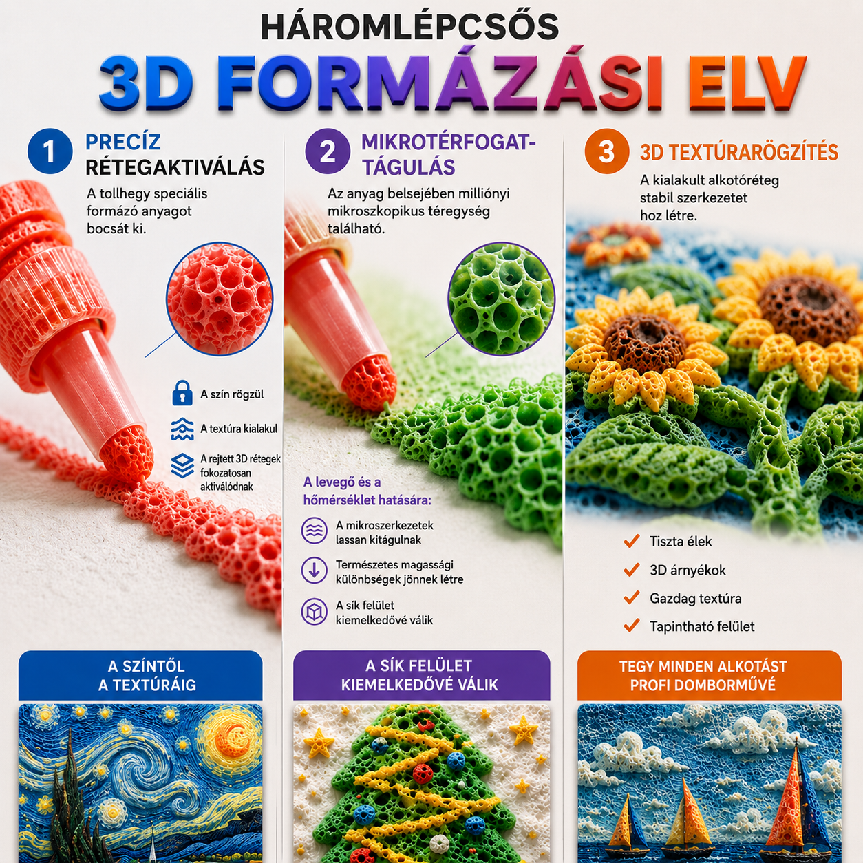 Spóroljon 50%-ot, ha még ma rendel 🎁丨Healrize® 3D Relief Art Pen – Változtassa lapos rajzait megérinthető 3D művészetté 🏆