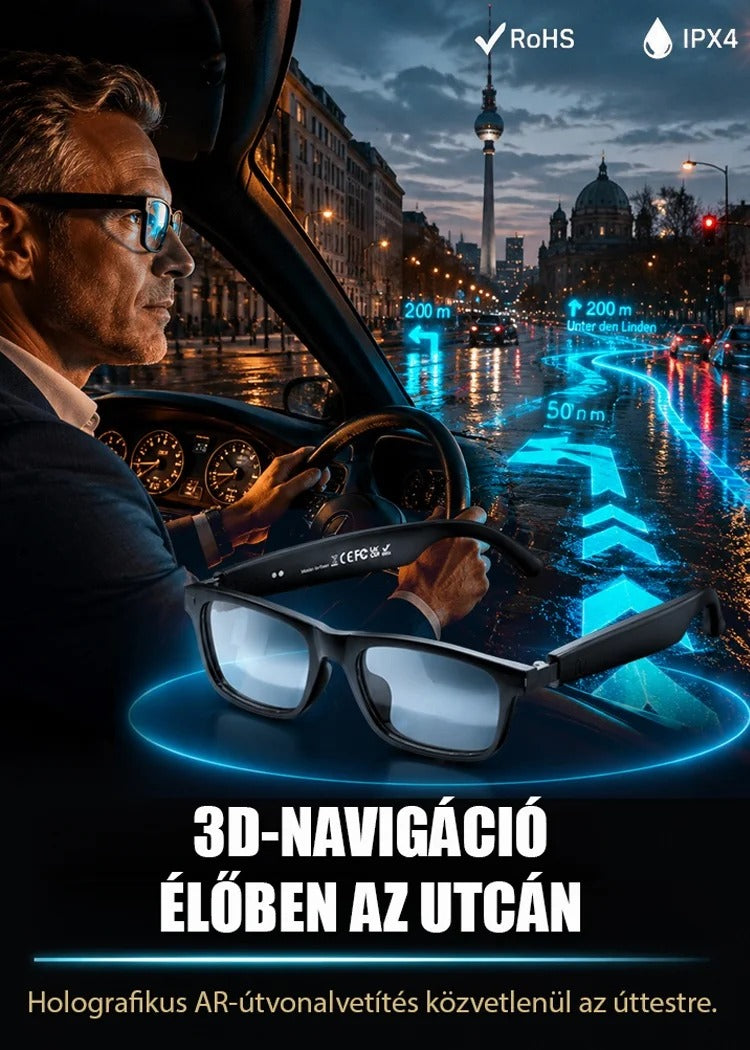 👓Intelligens AI-kamerás szemüveg – színváltással,🌍 zoom funkcióval és valós idejű AI-fordítással🌆1