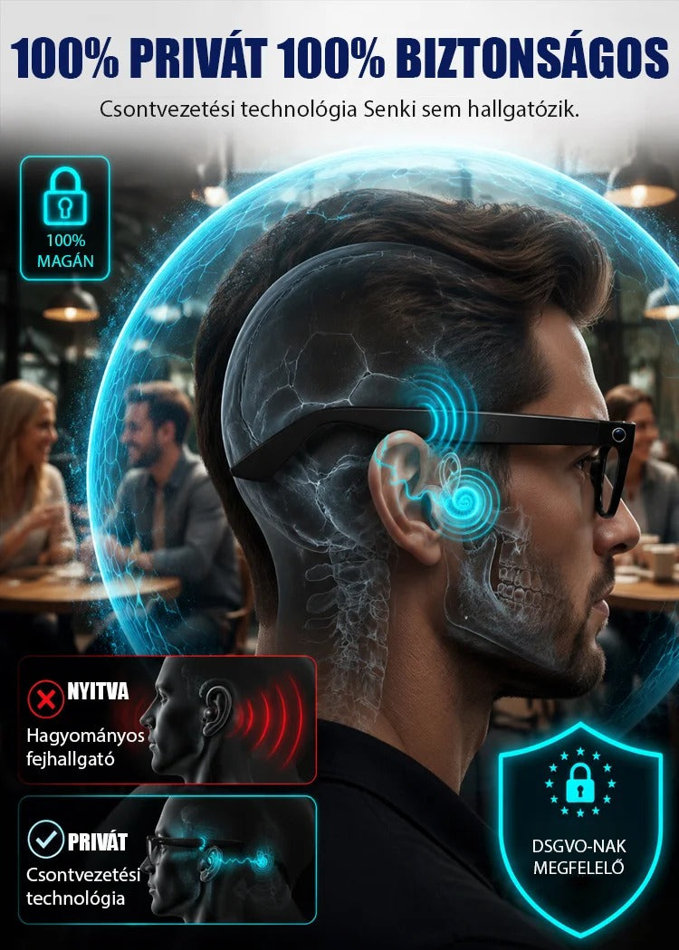 👓Intelligens AI-kamerás szemüveg – színváltással,🌍 zoom funkcióval és valós idejű AI-fordítással🌆1