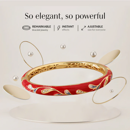 CZTICLE™ Kloisonné Enamel 👩‍⚕️ Lymphatikus mágneses terápia Arany karkötő🌺