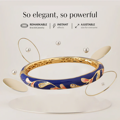 CZTICLE™ Kloisonné Enamel 👩‍⚕️ Lymphatikus mágneses terápia Arany karkötő🌺